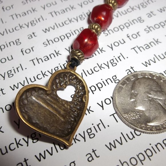 New! Bookmark Bookmarker Book Thong Marker Heart Reading Gift Idea Boho NWT 8177 - Picture 6 of 11